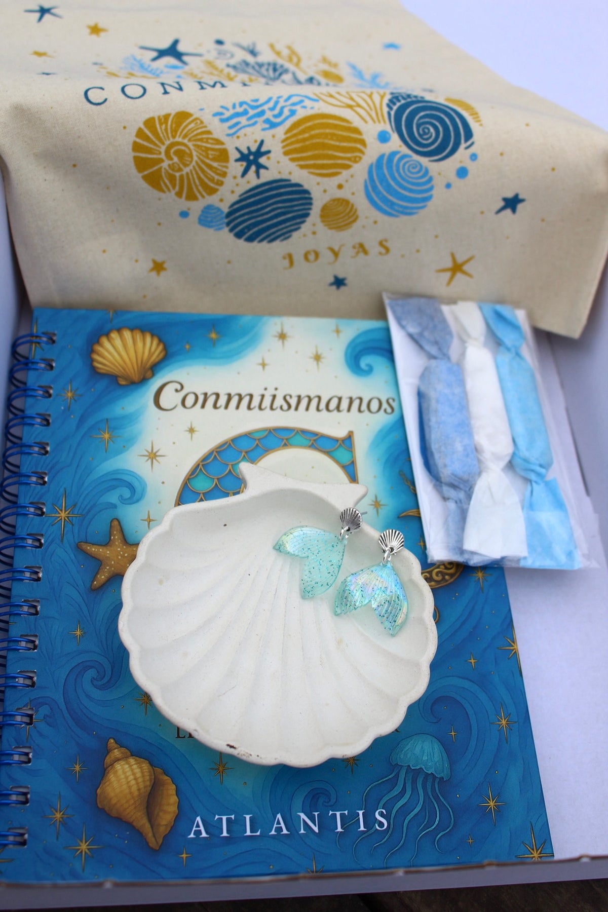 Pack 5 libro Atlantis + aros sirena