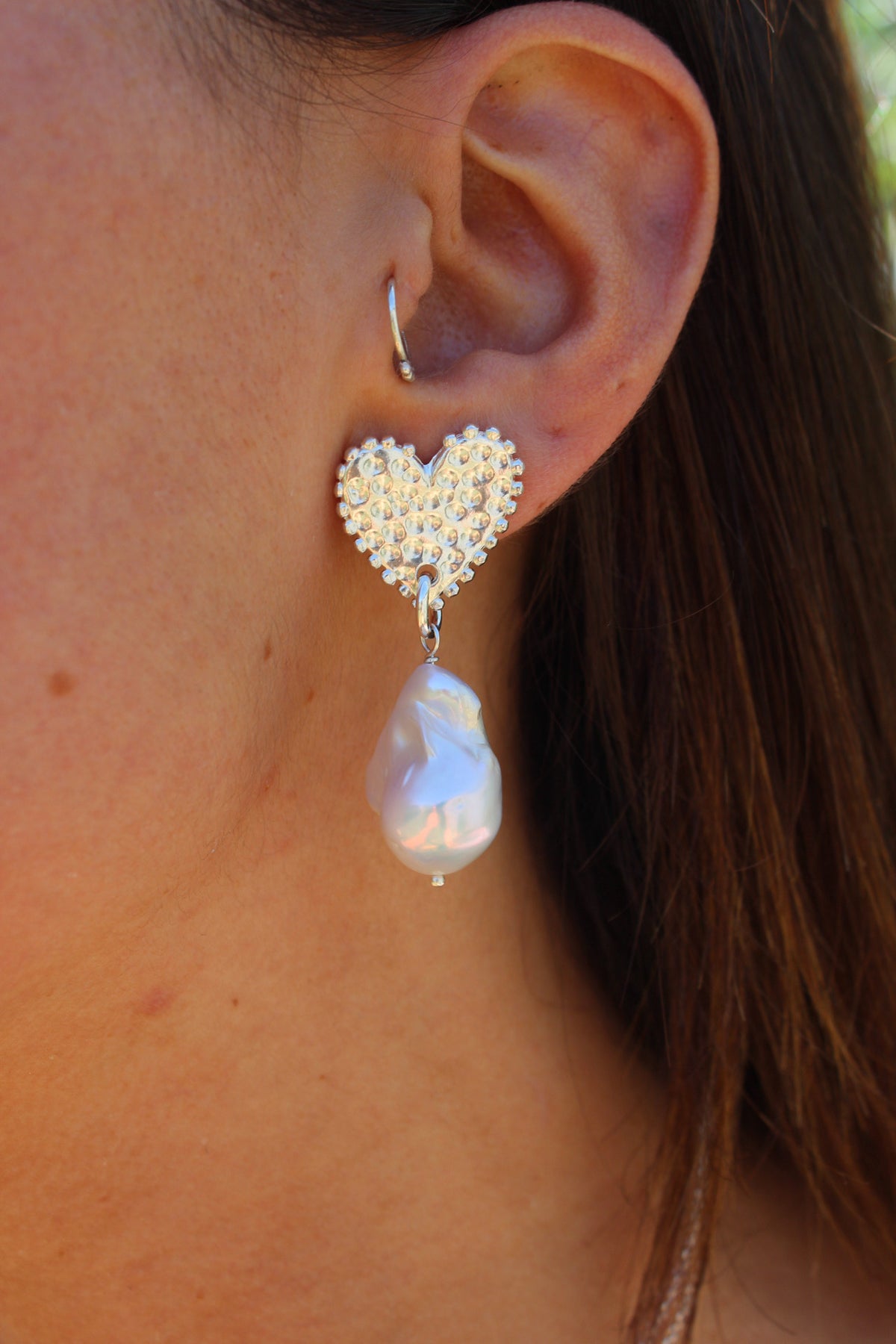 Aros corazón barroco