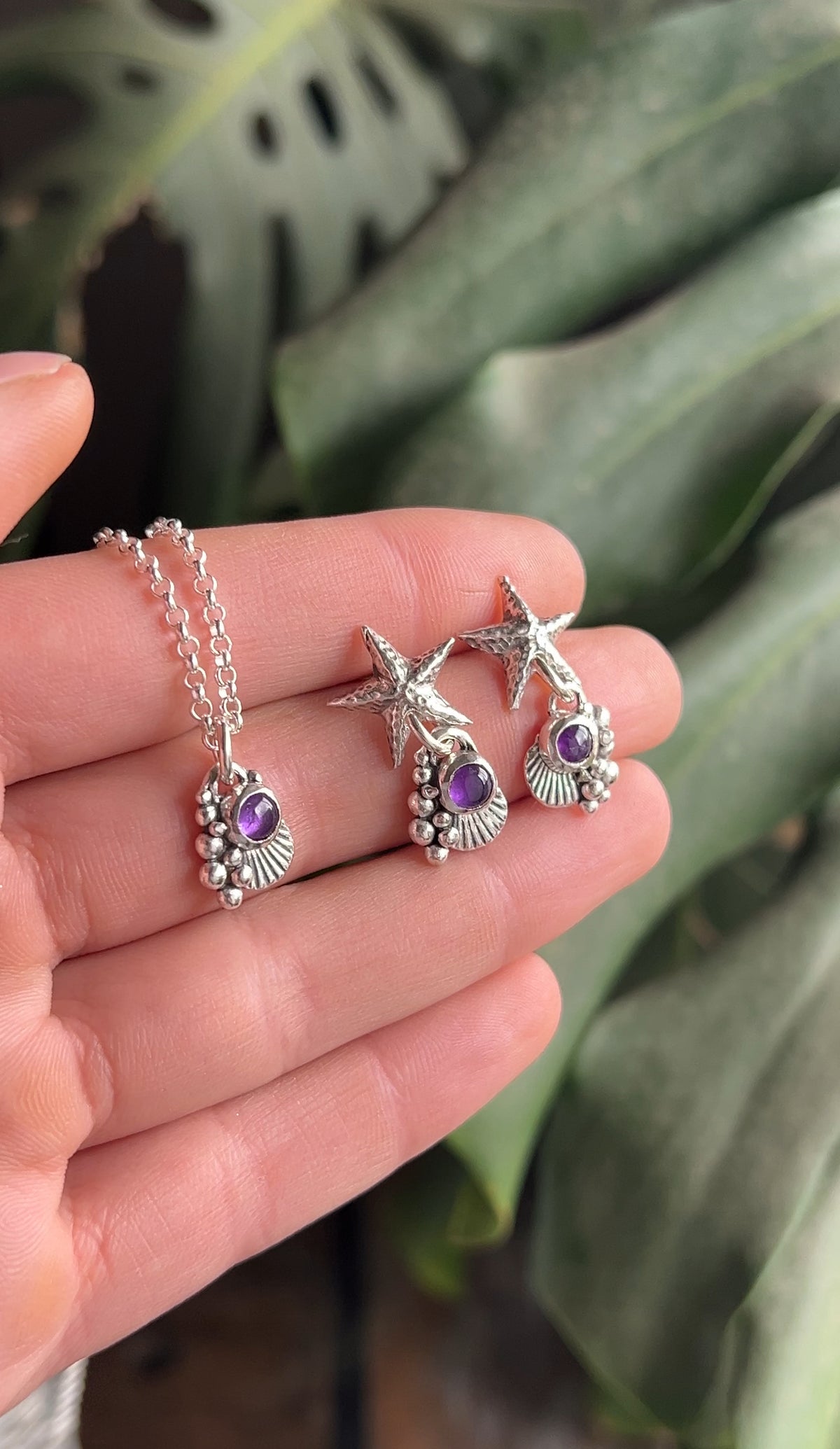 Conjunto asterina amatista