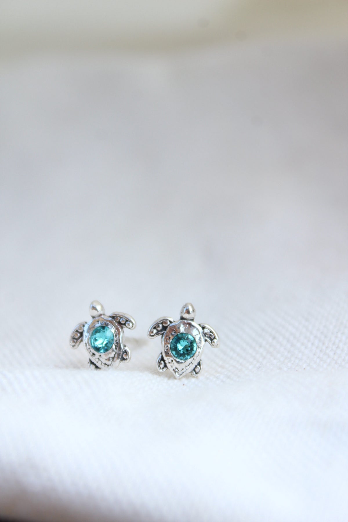 Par de aros tortu petit celeste