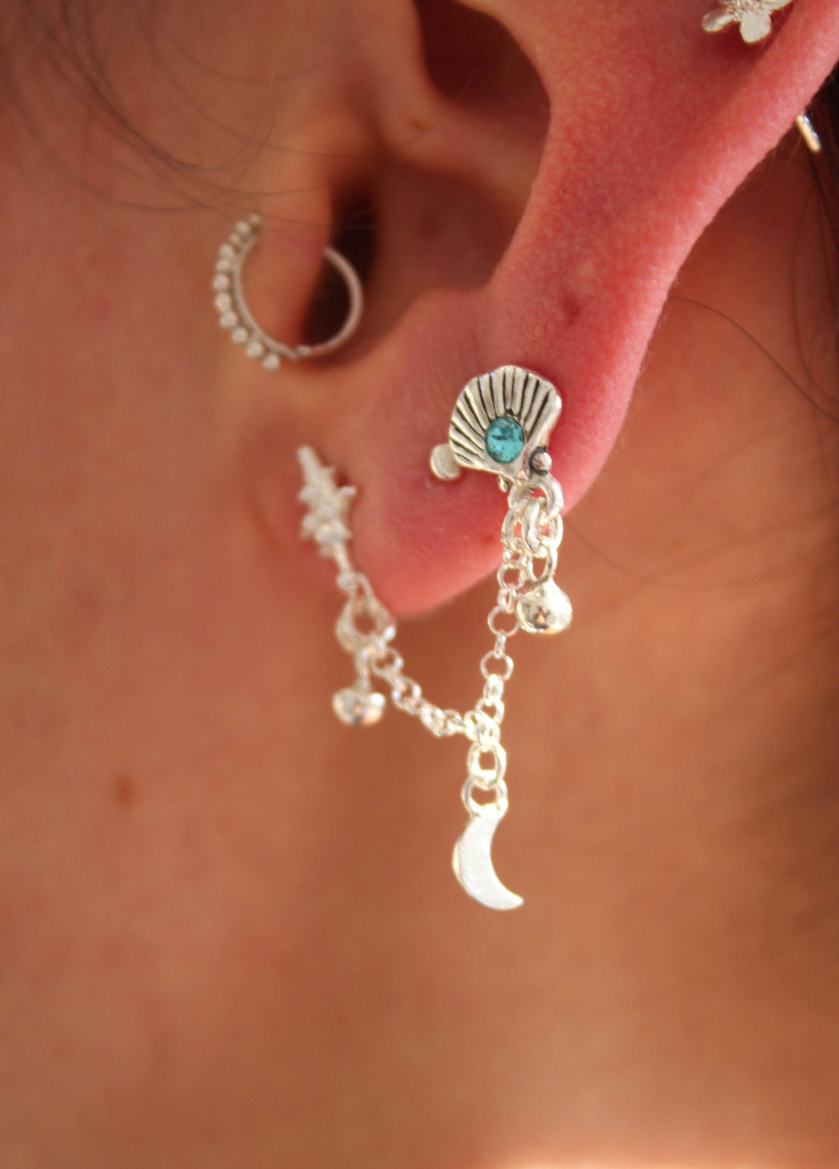 Aro doble concha Lucero (uno)