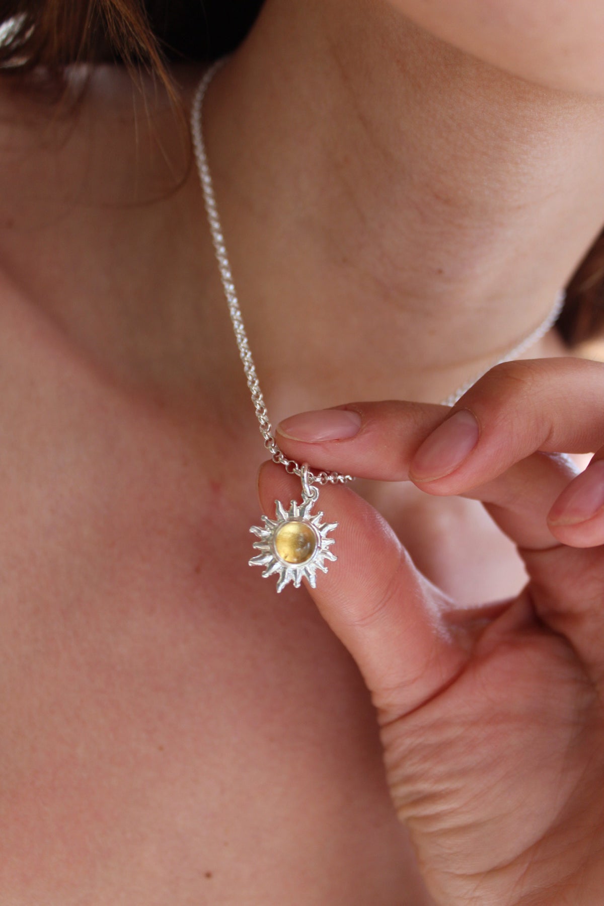 Collar solei citrino