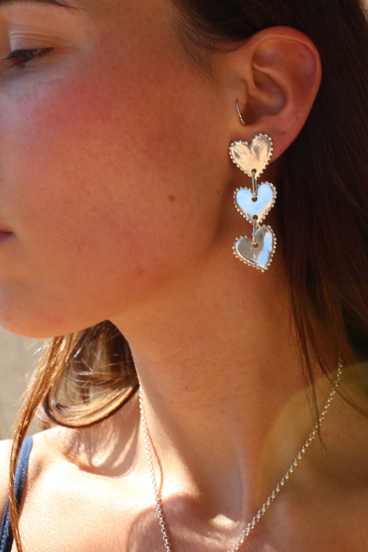 Aros corazón por tres