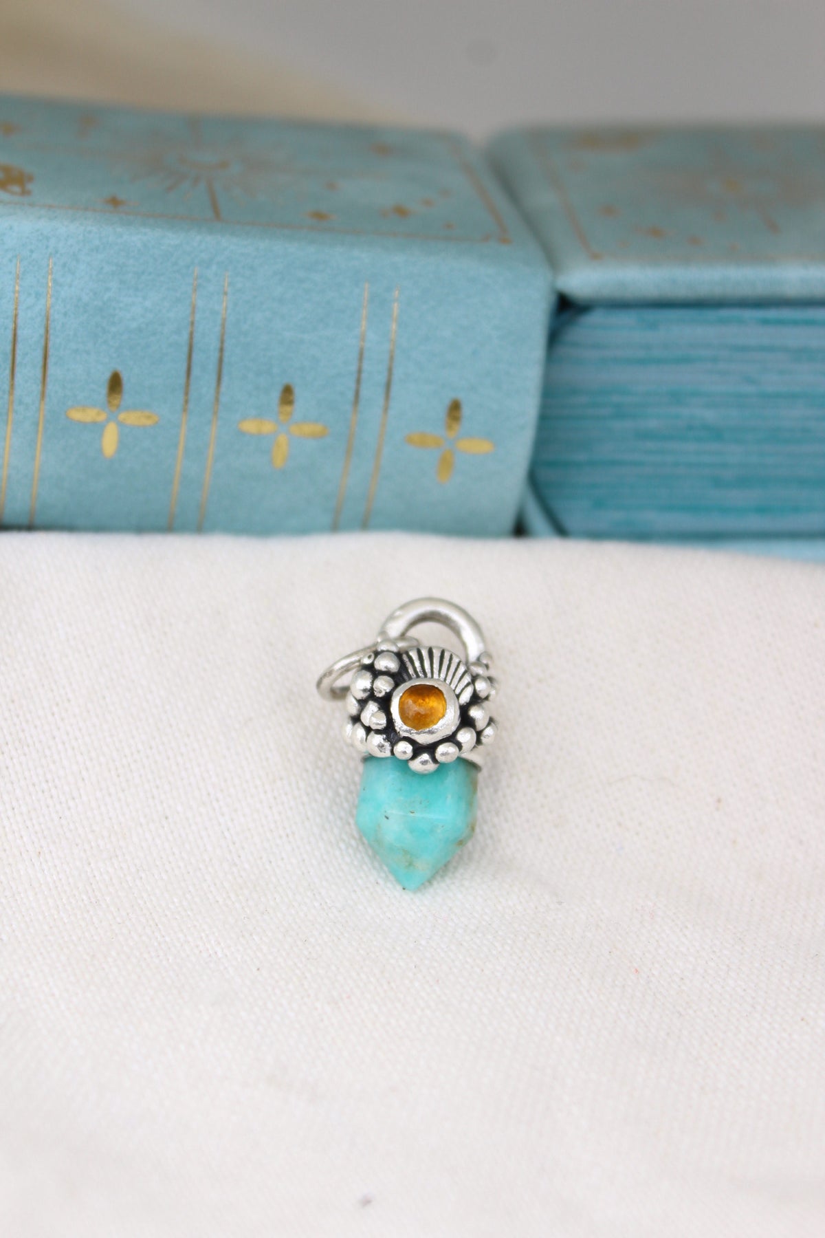 Amuleto petit Amazonita y citrino