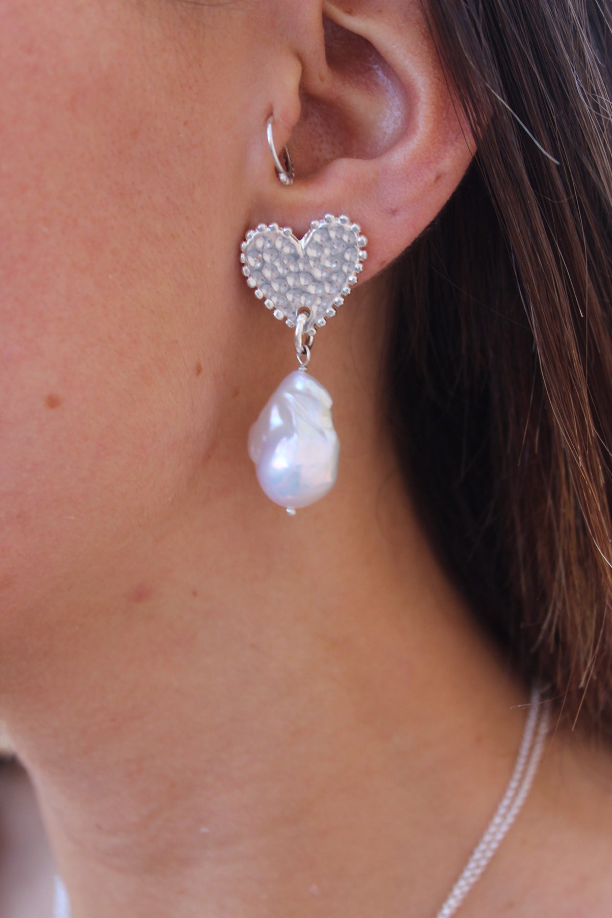 Aros corazón barroco