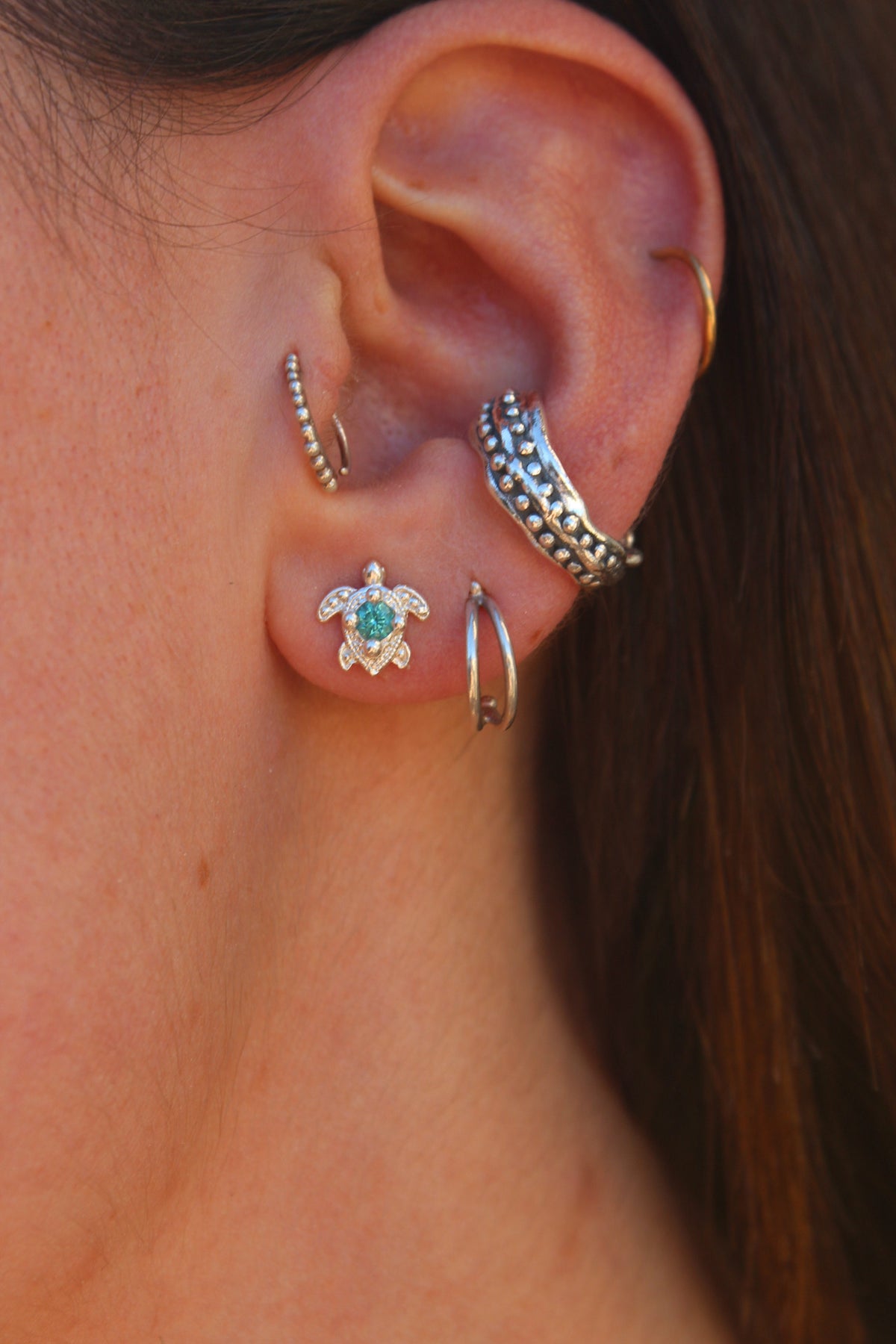 Aros tortu petit cristal calipso