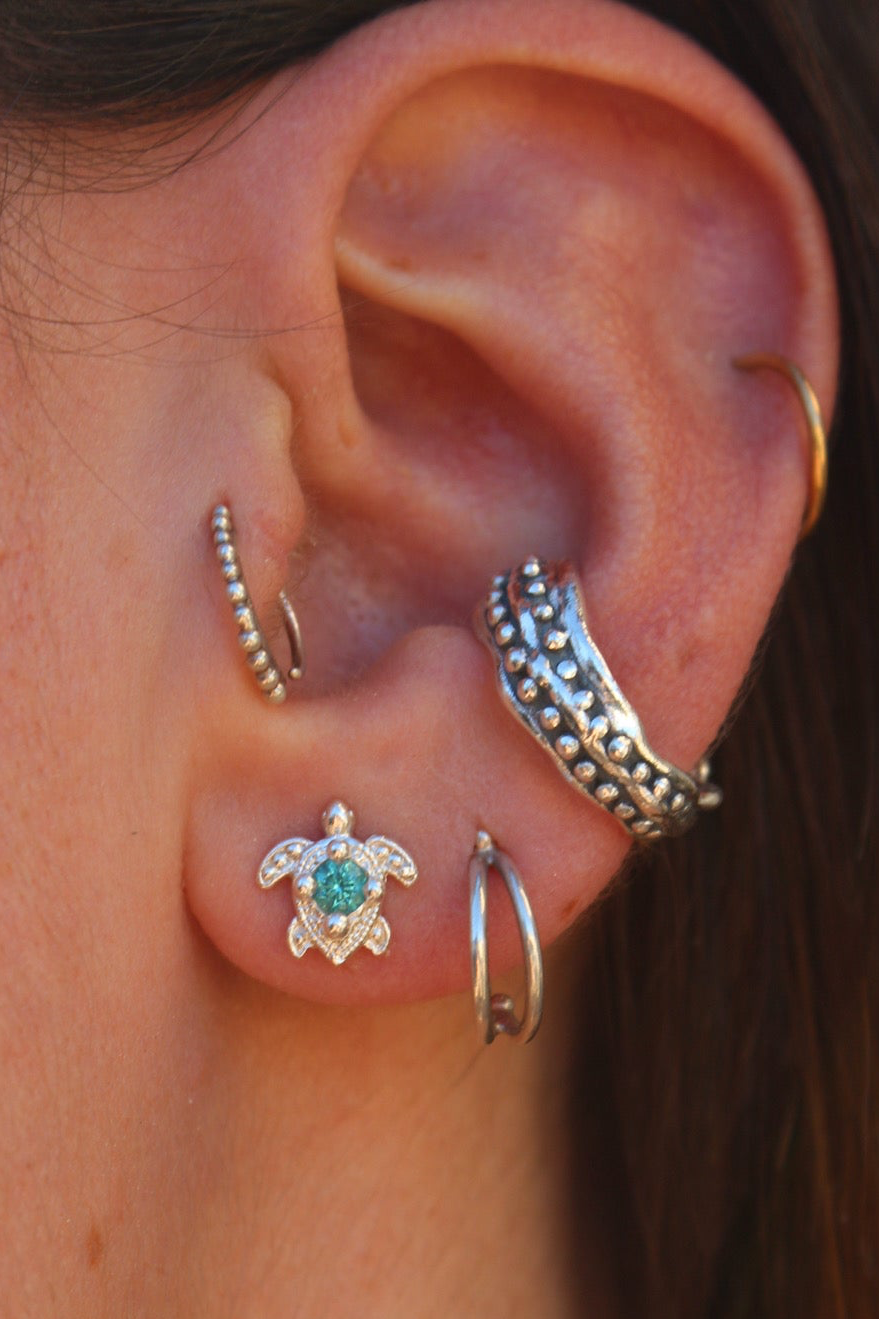 Aros tortu petit cristal calipso