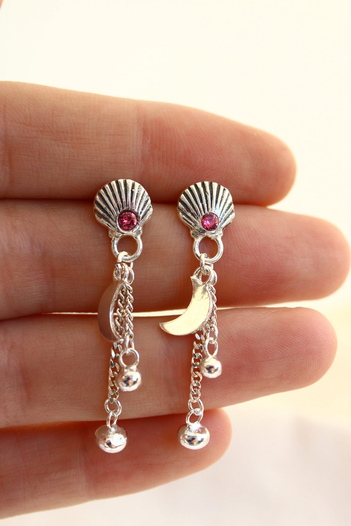 Aros cascada “M” rose (par)