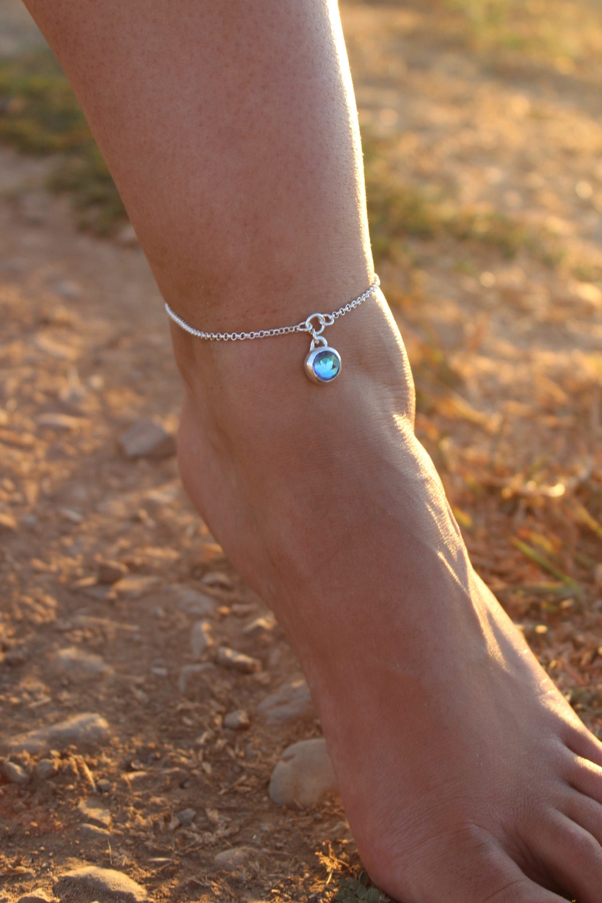 Tobillera cuarzo místico redondo