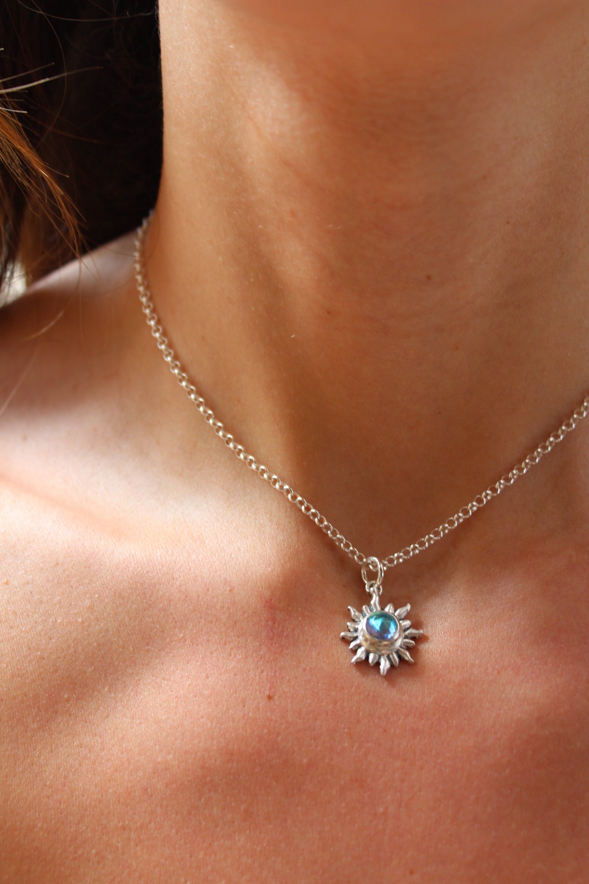 Collar solei cuarzo místico