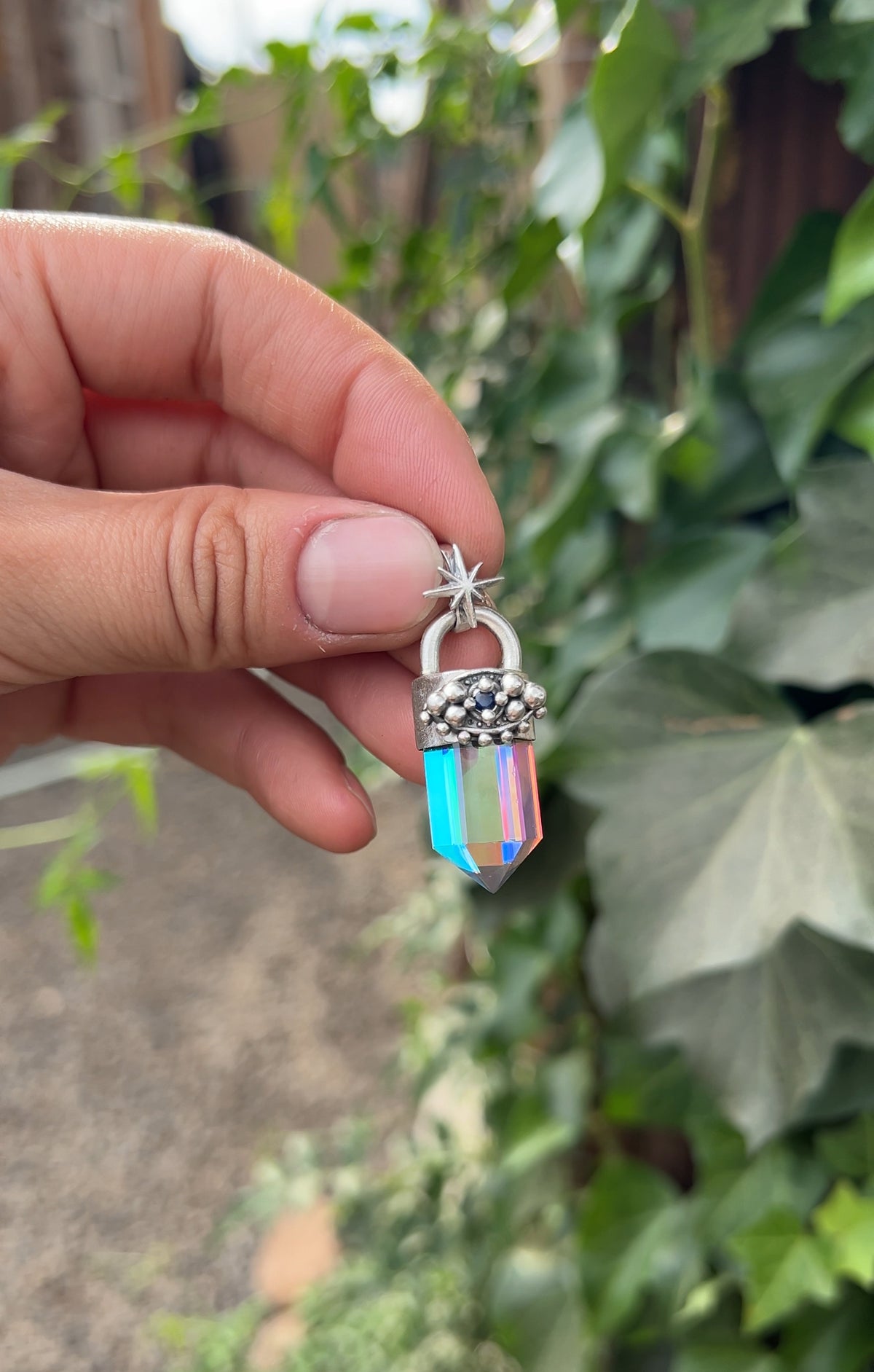 Amuleto cuarzo místico ojo petit