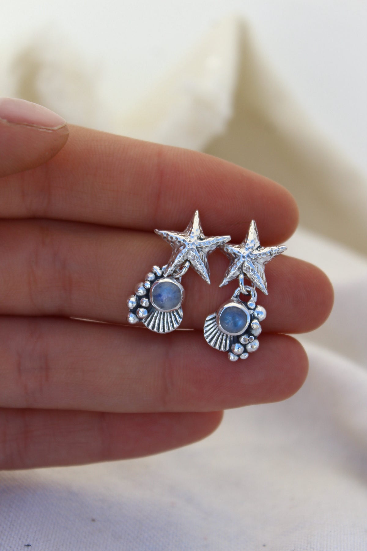 Aros asterina piedra luna