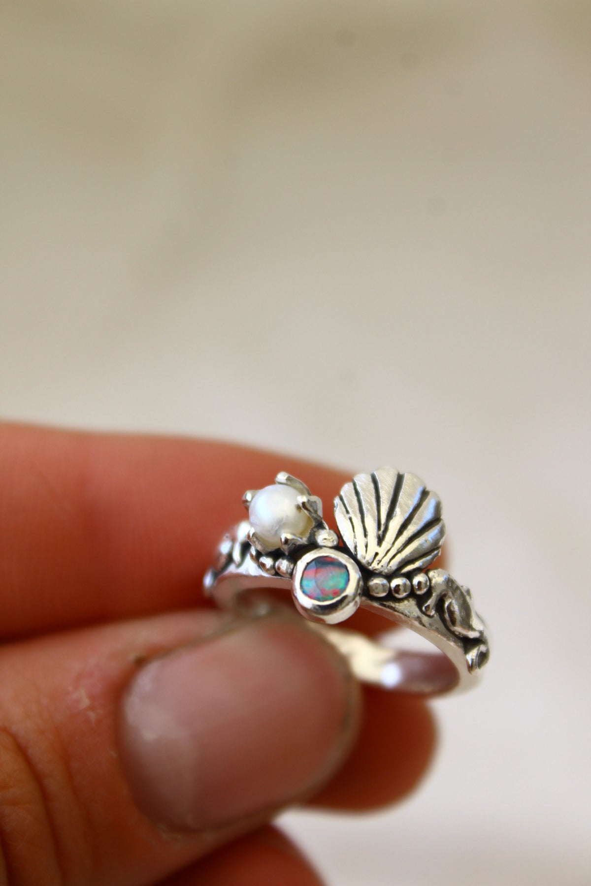 Anillo Atlantis petit Opalo talla 13