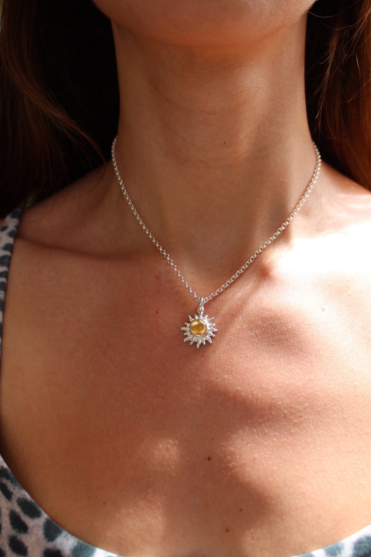 Collar solei citrino