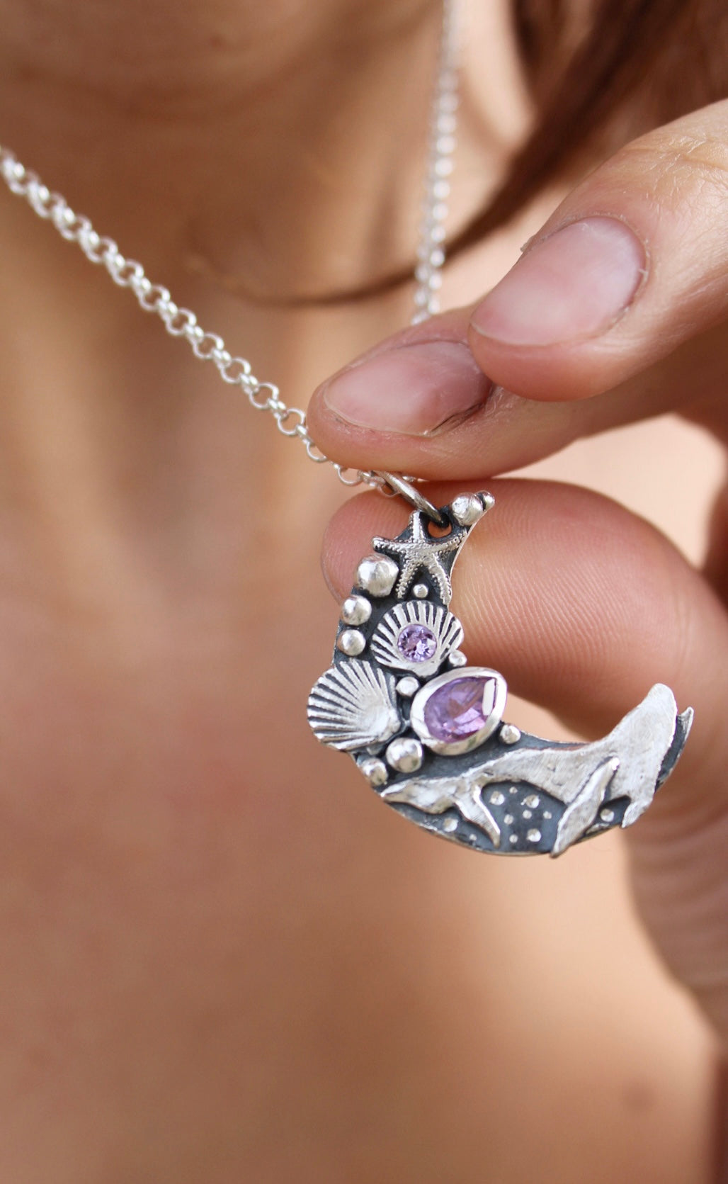 Collar Luna di Atlantis “MAREA” amatista