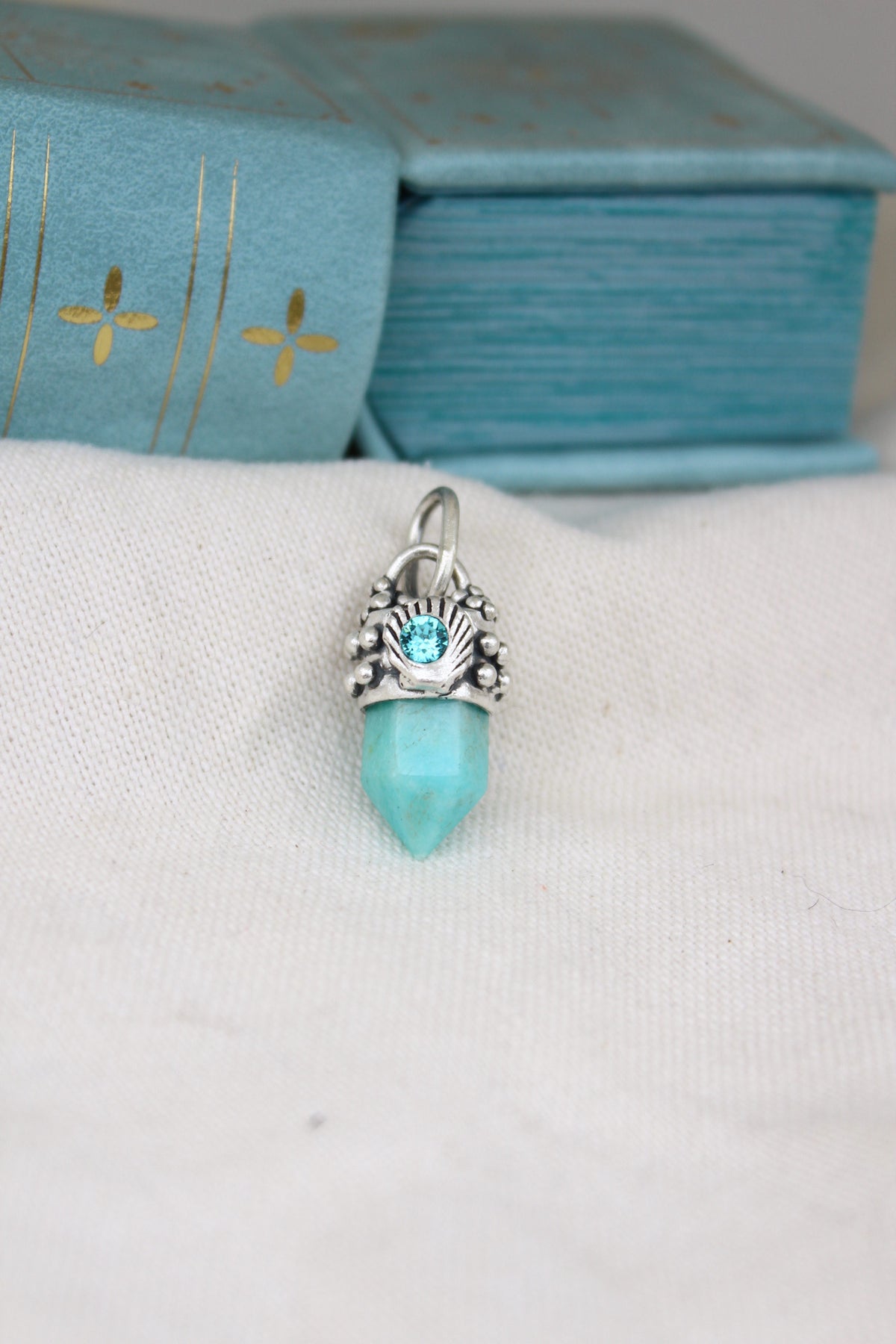 Amuleto petit Amazonita concha celeste