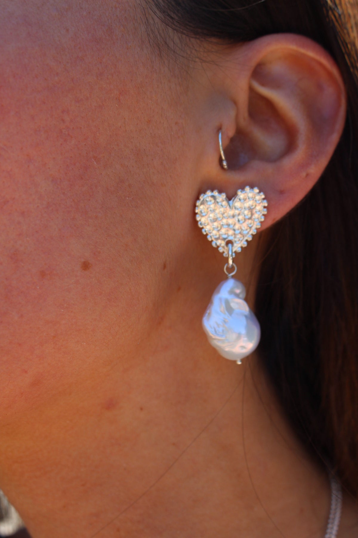 Aros corazón barroco