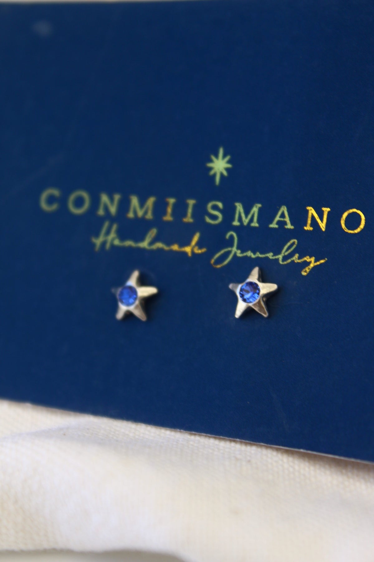 Aros Estrella petit con cristal Swaroski (par)