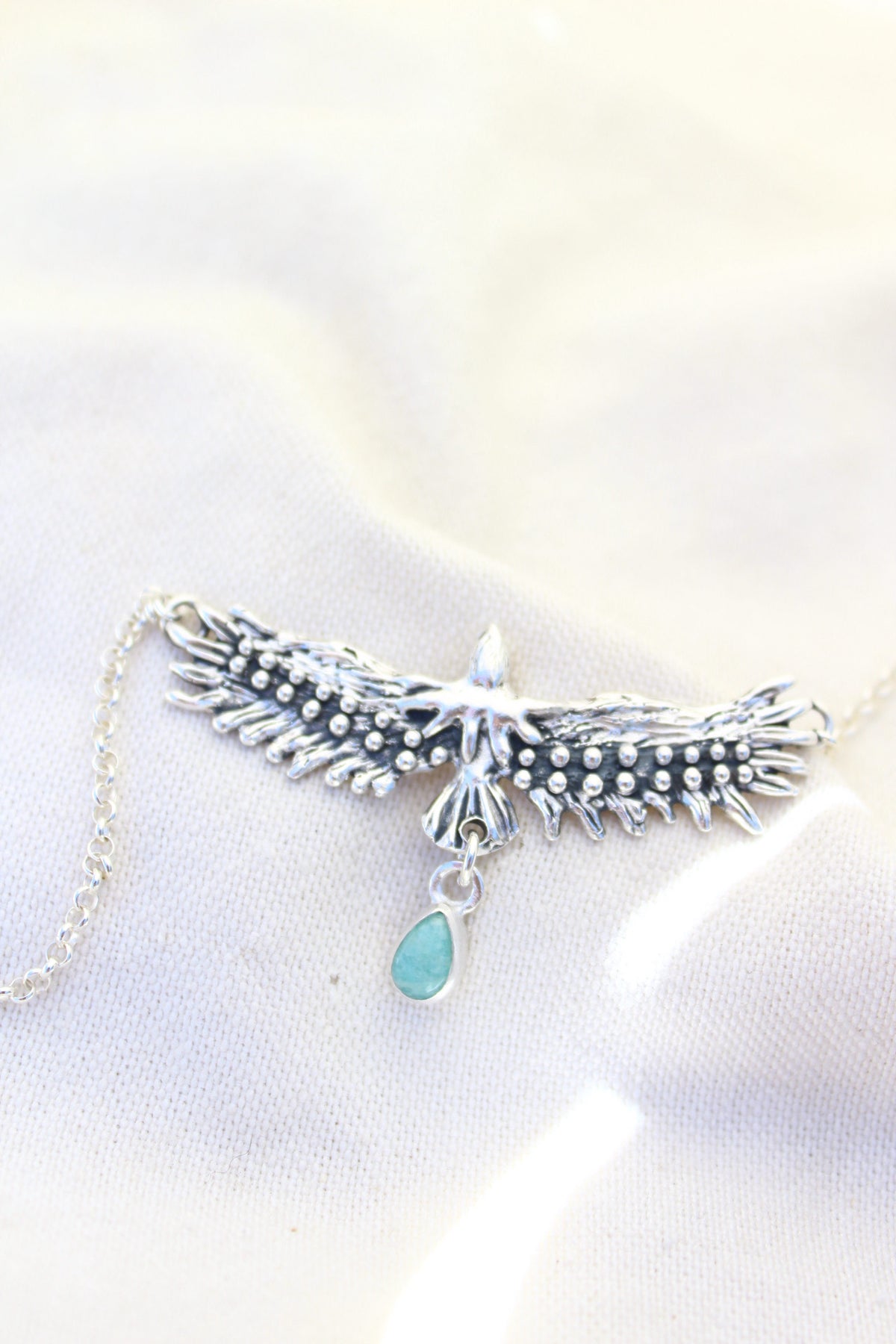 Collar águila sagrada Amazonita