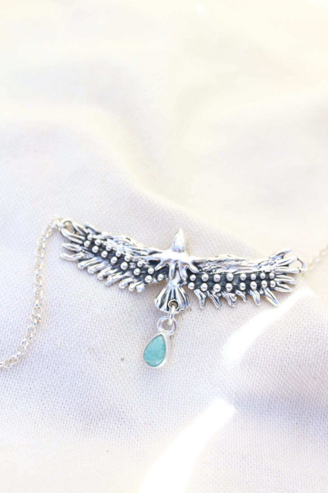 Collar águila sagrada Amazonita