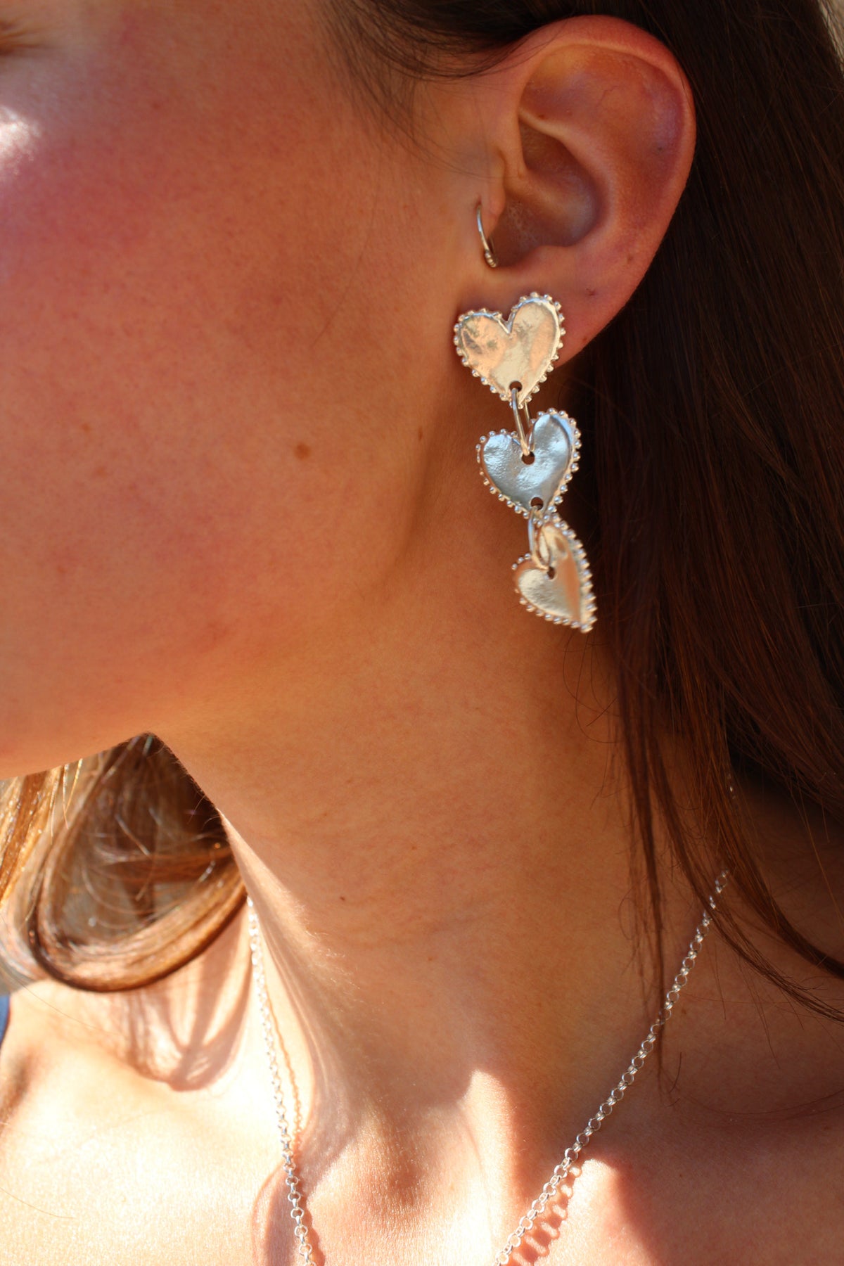 Aros corazón por tres