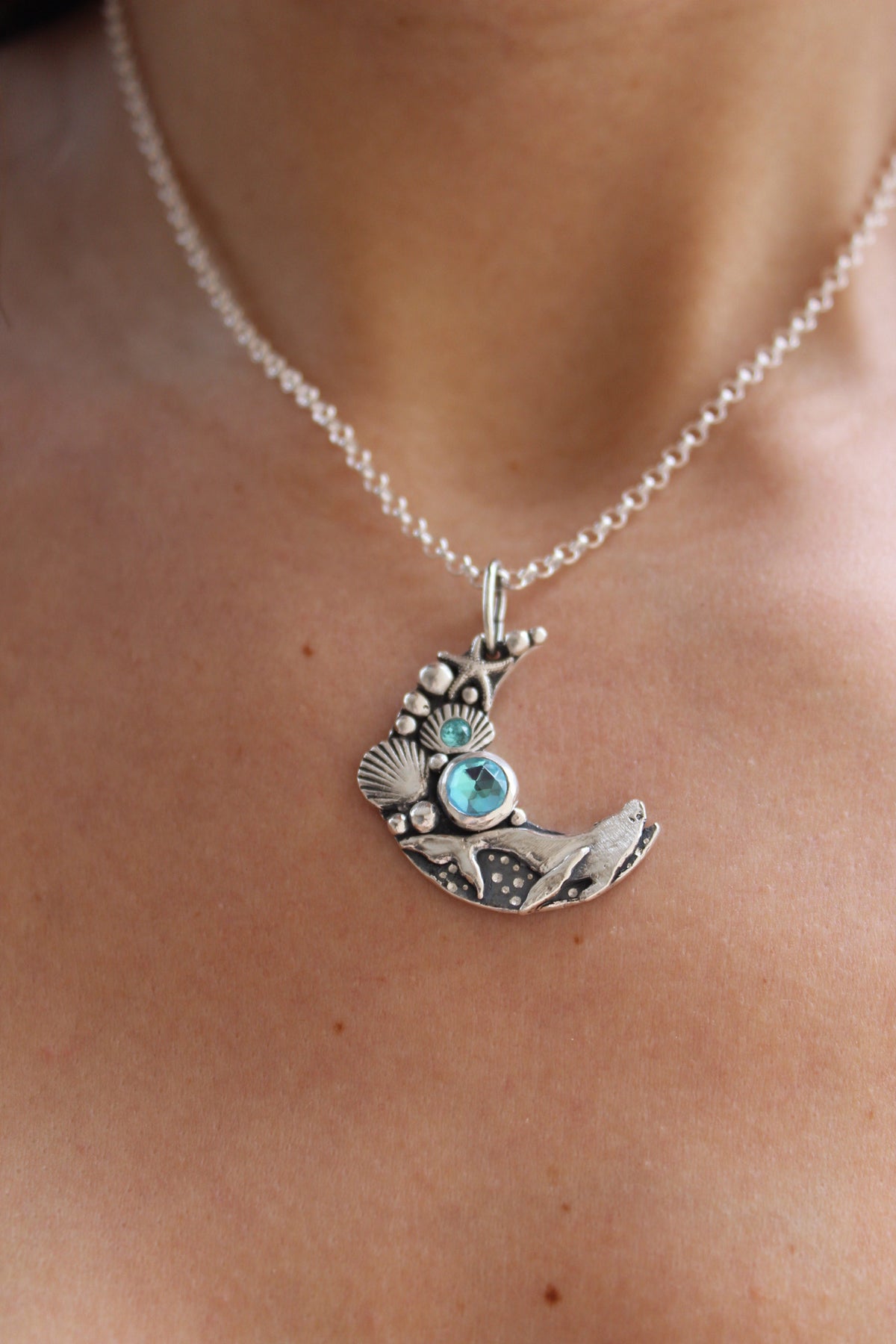Collar Luna di Atlantis “MAREA” cuarzo místico