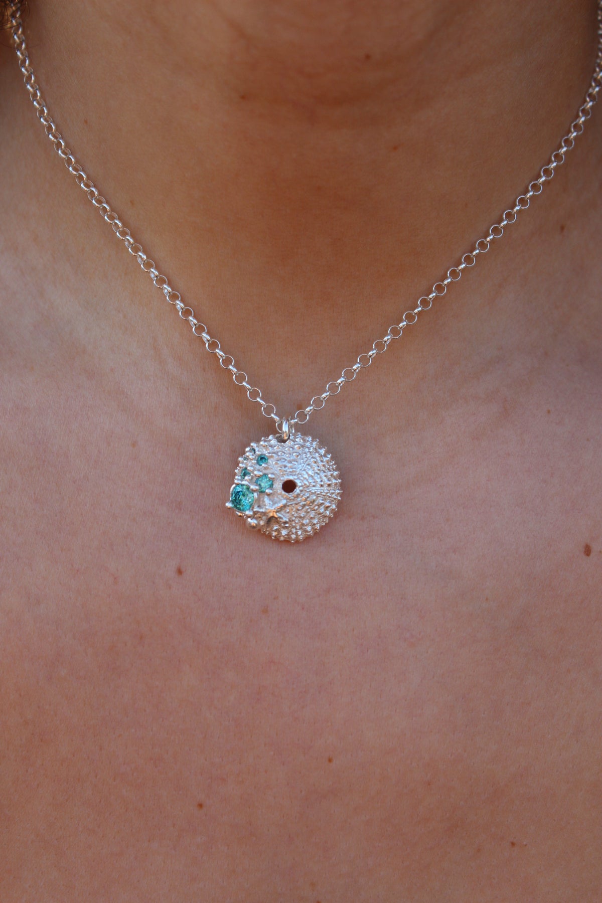 Collar erizo cristales