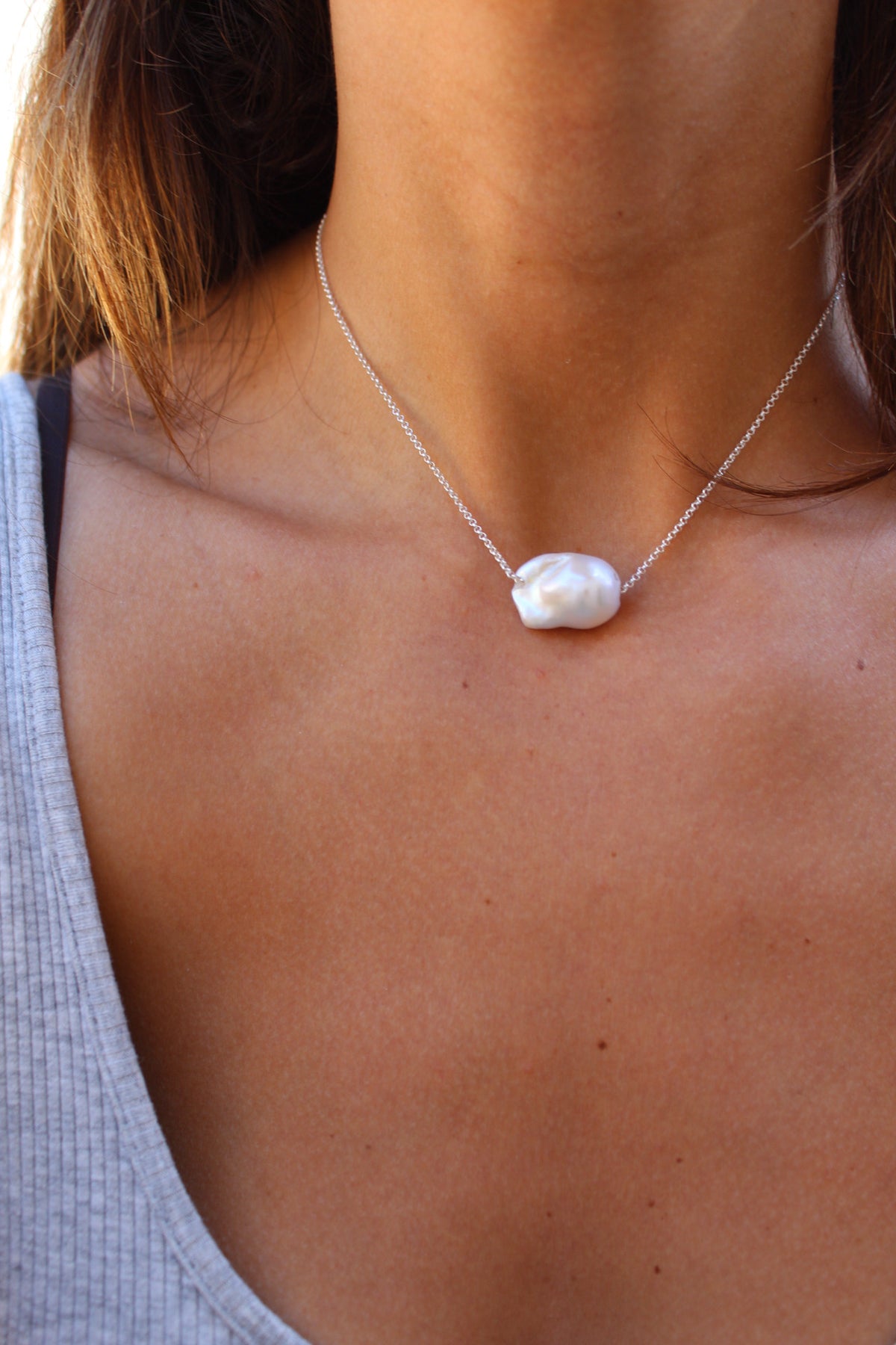 Collar perla barroca