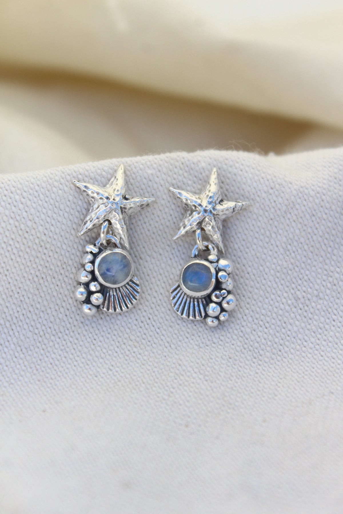 Aros asterina piedra luna