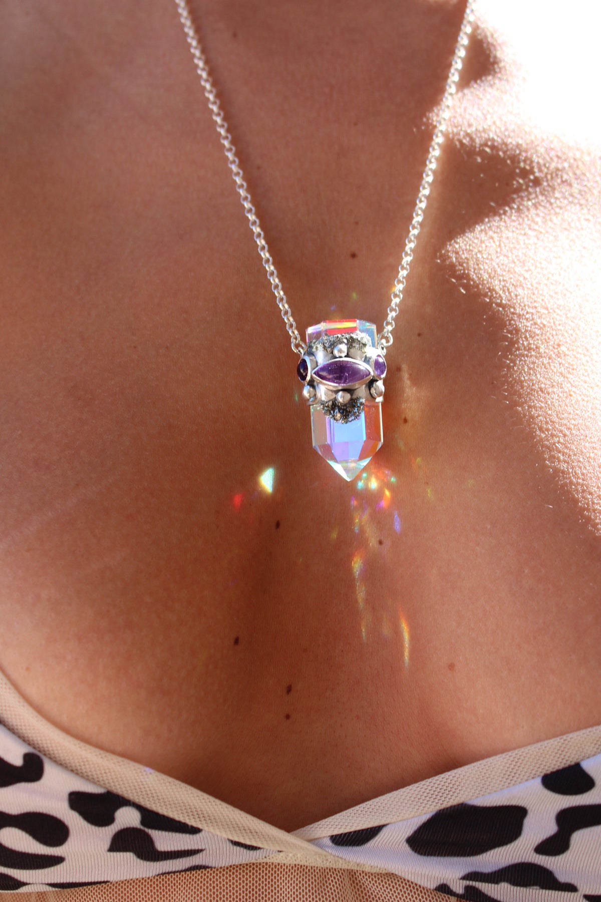 Amuleto ojo místico en amatista