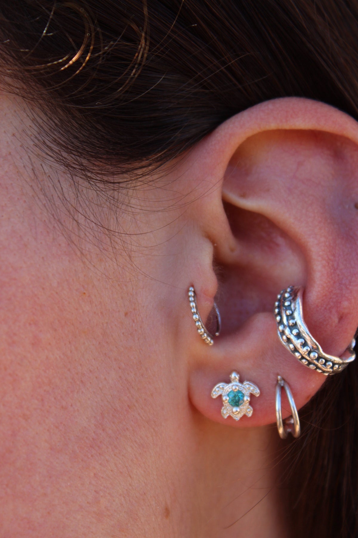 Aros tortu petit cristal calipso