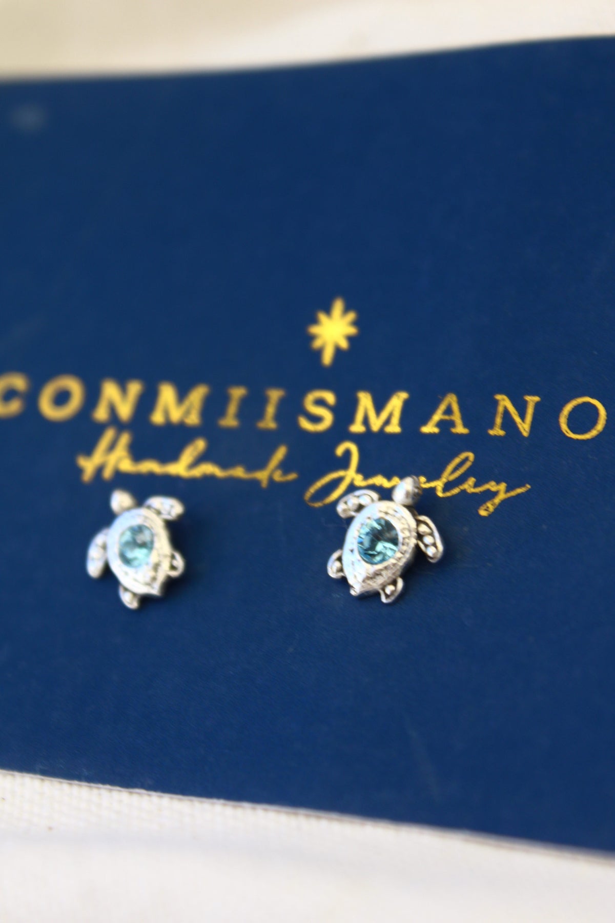 Aros tortu petit cristal Swaroski (par)