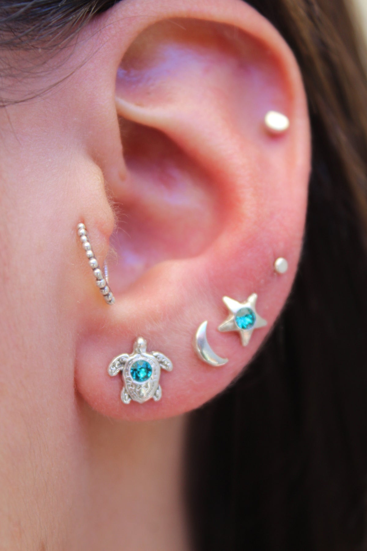 Aros Estrella petit cristal Swaroski (par)