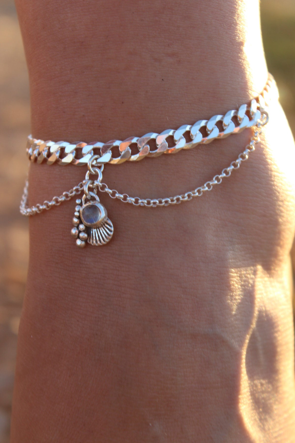 Tobillera concha princess pierda Luna