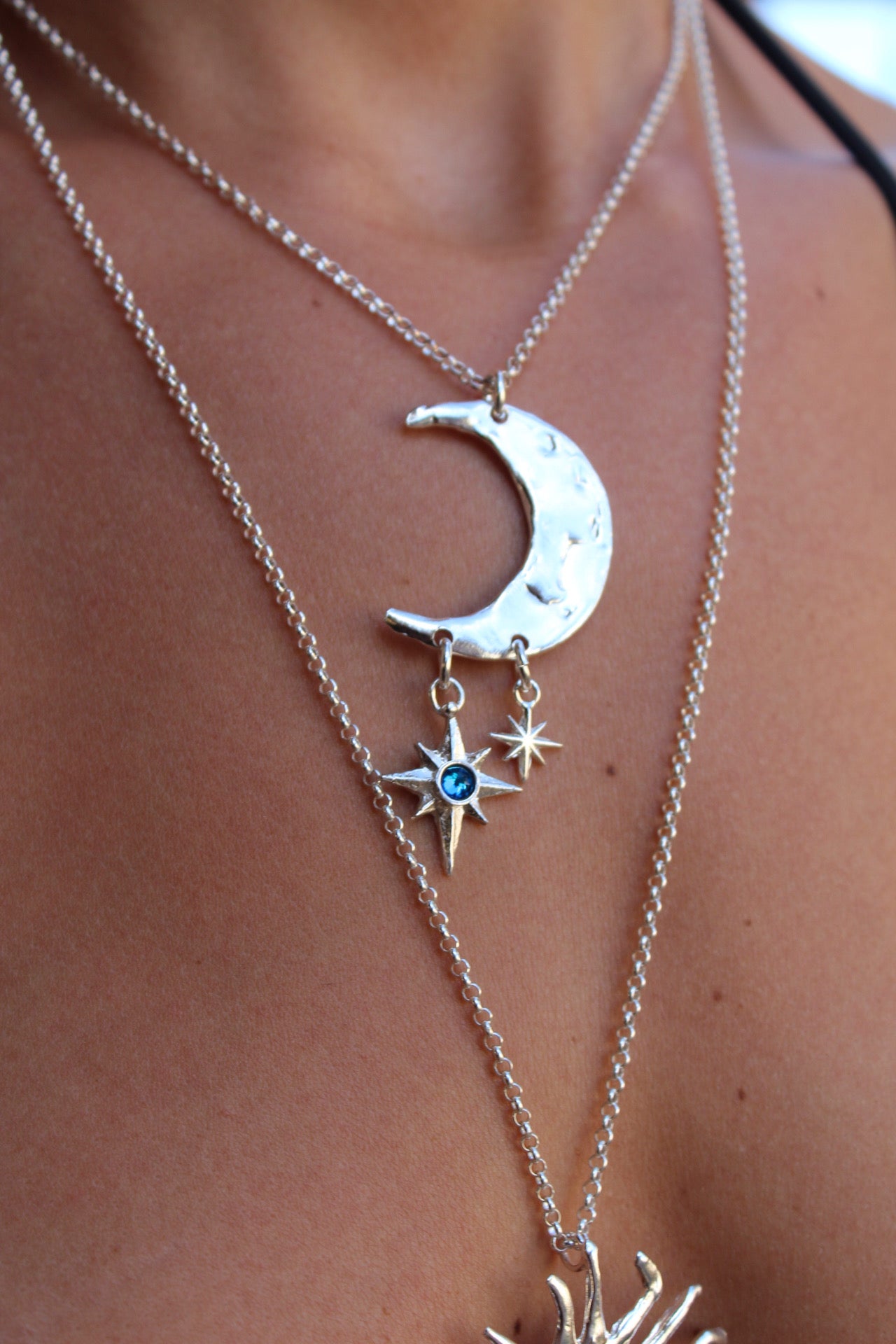 Collar amuleto lunar (incluye cadena 45cm)