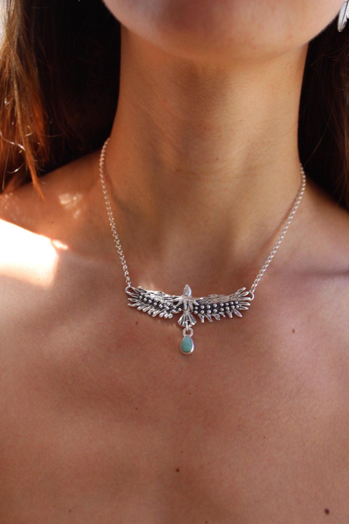 Collar águila sagrada Amazonita