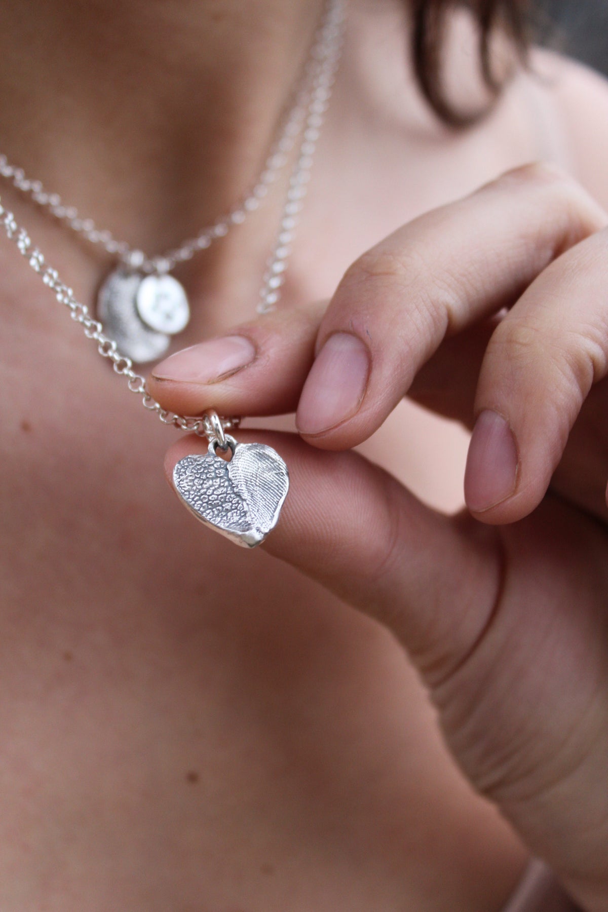 MEDALLA HUELLA “CORAZÓN DOBLE”