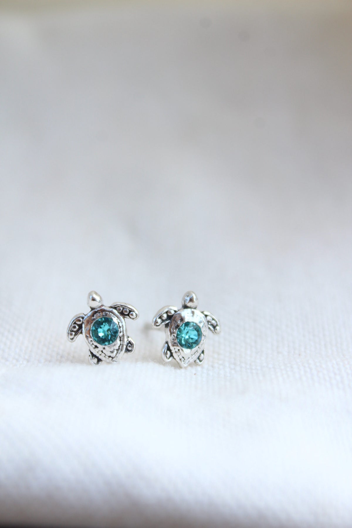 Par de aros tortu petit celeste