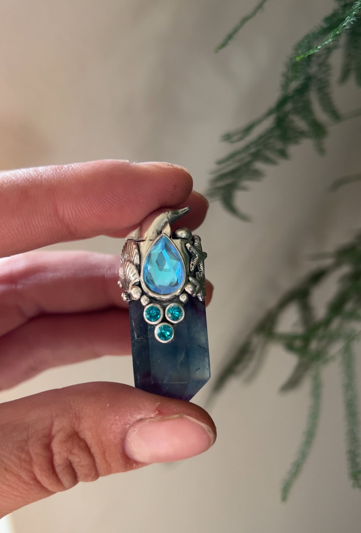 Amuleto delfín fluorita