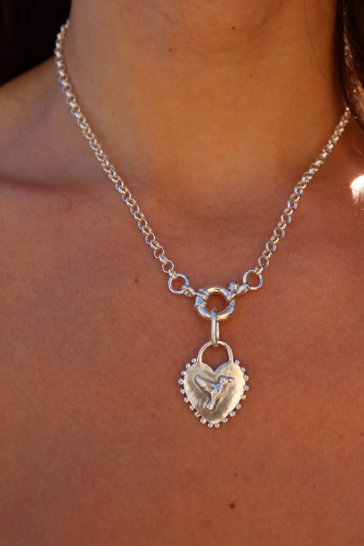 Collar dije de colibrí L