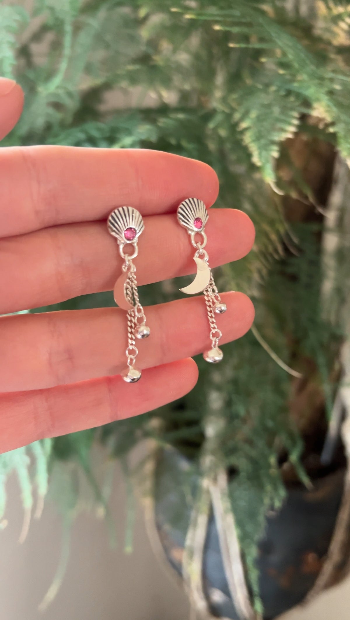 Aros cascada “M” rose (par)