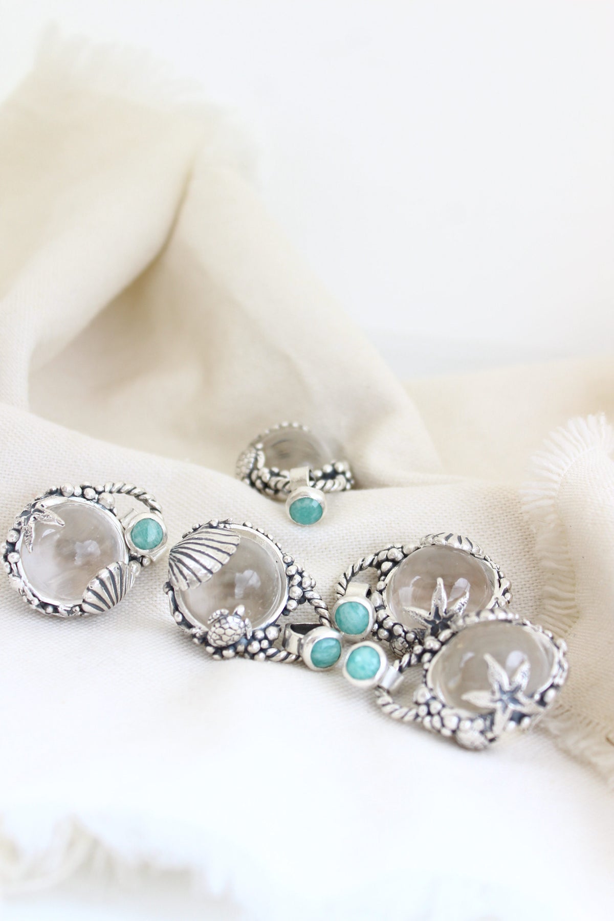 Burbuja Atlantis cuarzo cristal y Amazonita