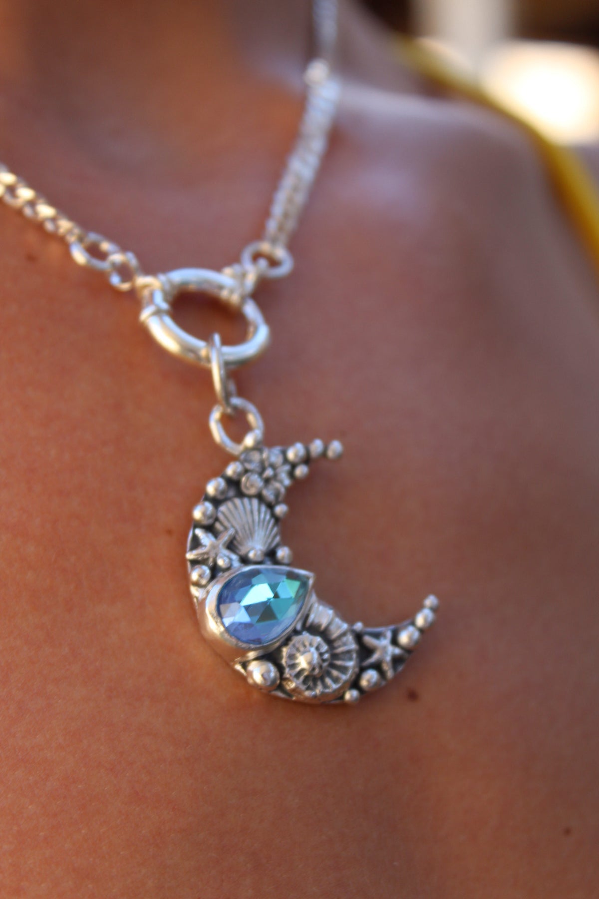 Collar Luna di Atlantis “L” cuarzo místico