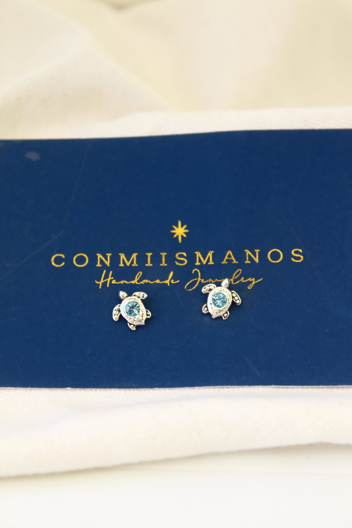 Aros tortu petit cristal Swaroski (par)