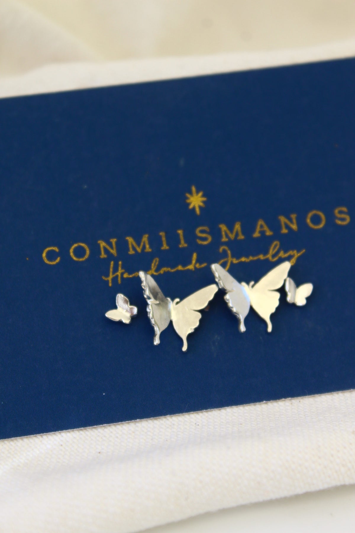 Aros petit mariposas (pack 7)