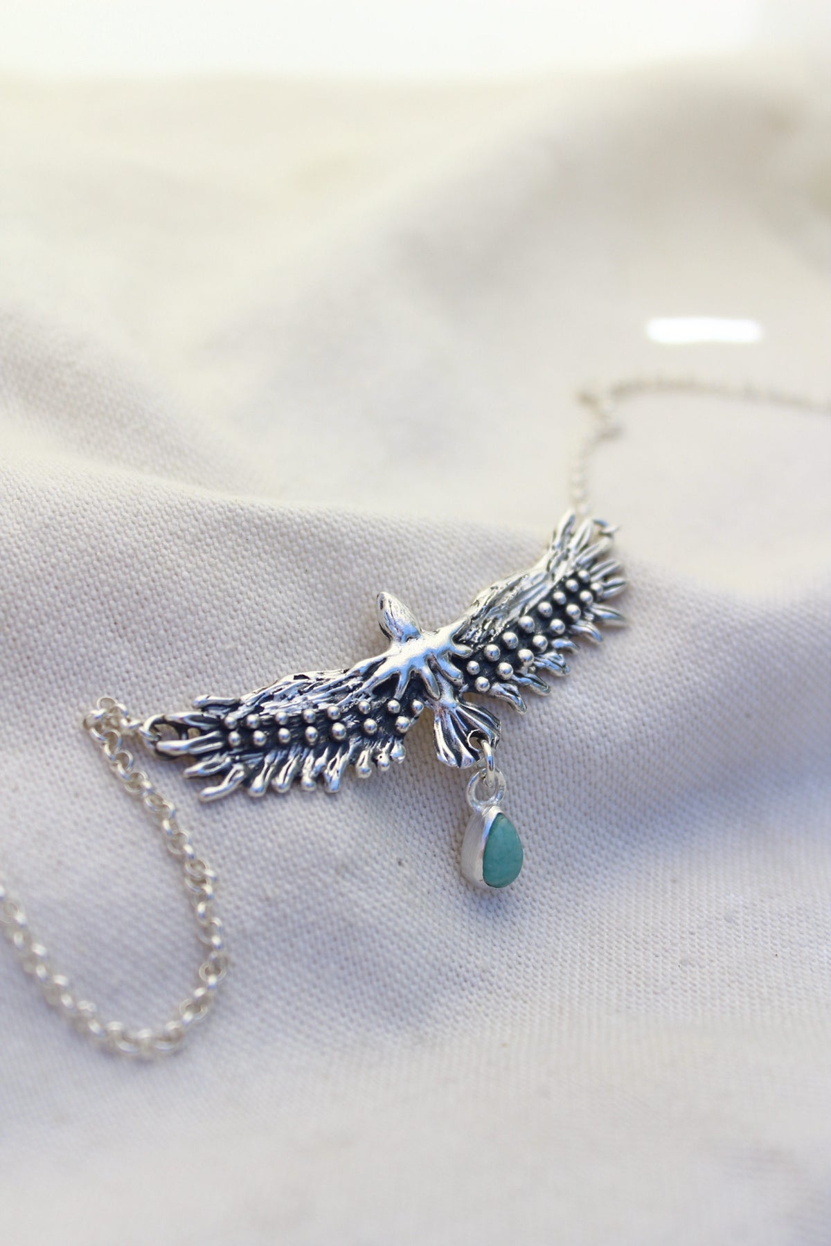 Collar águila sagrada Amazonita