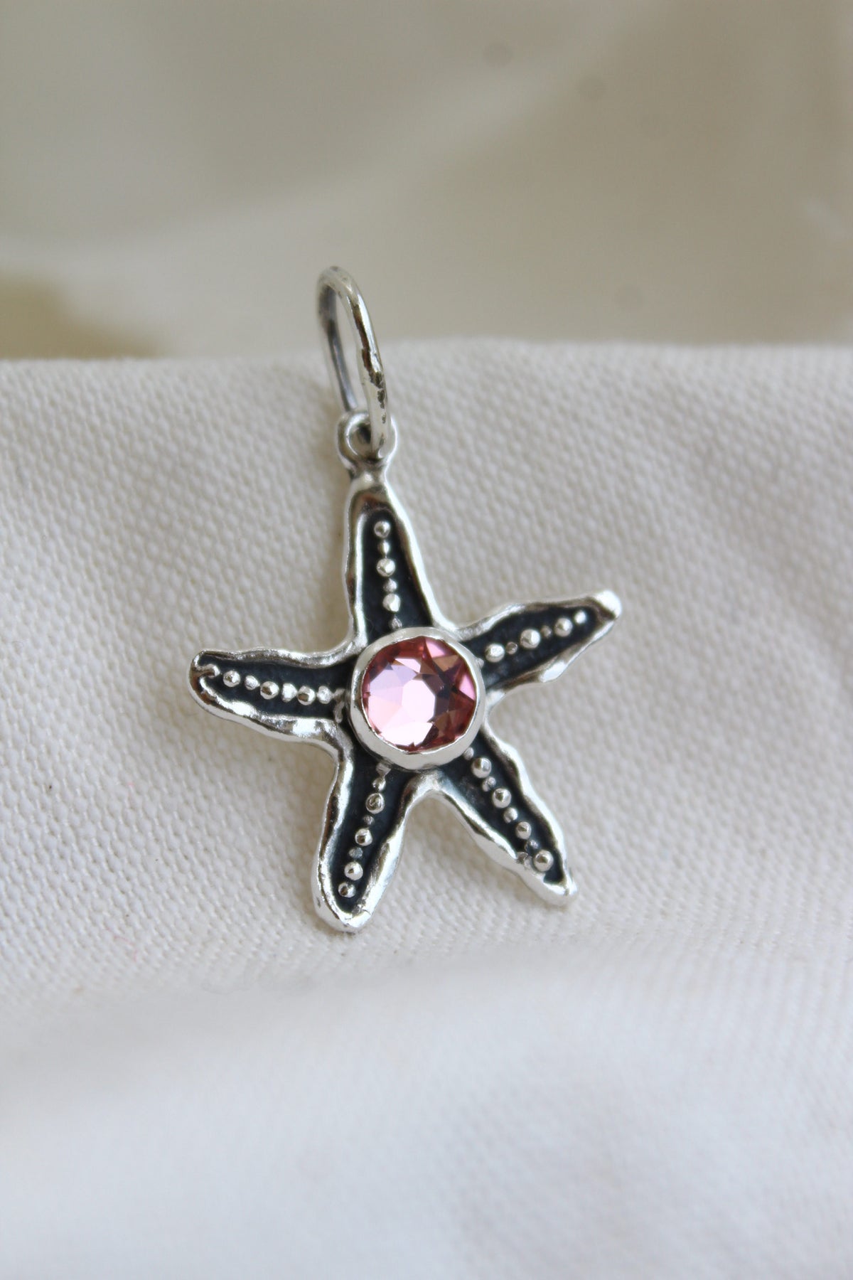 Collar estrella cristal rosa