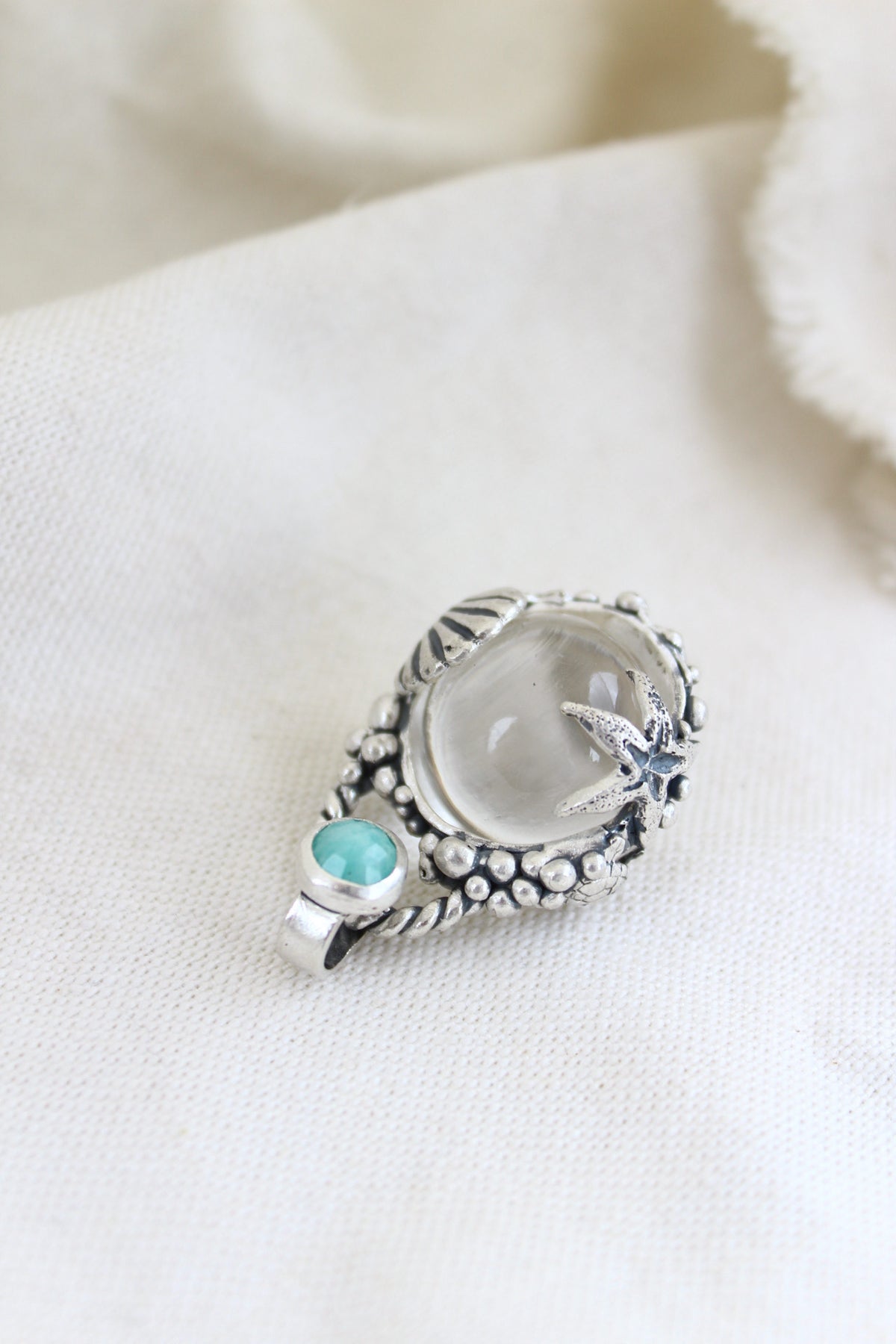 Burbuja Atlantis cuarzo cristal y Amazonita