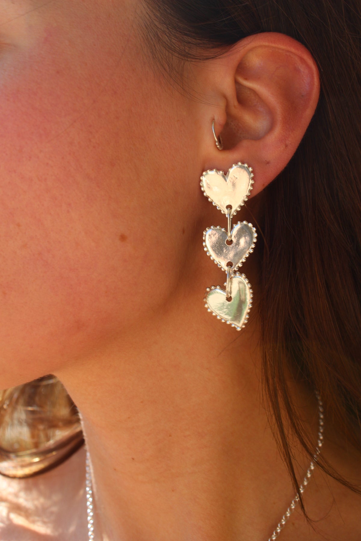 Aros corazón por tres