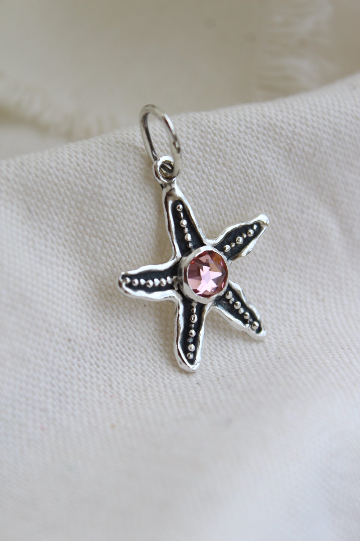 Collar estrella cristal rosa